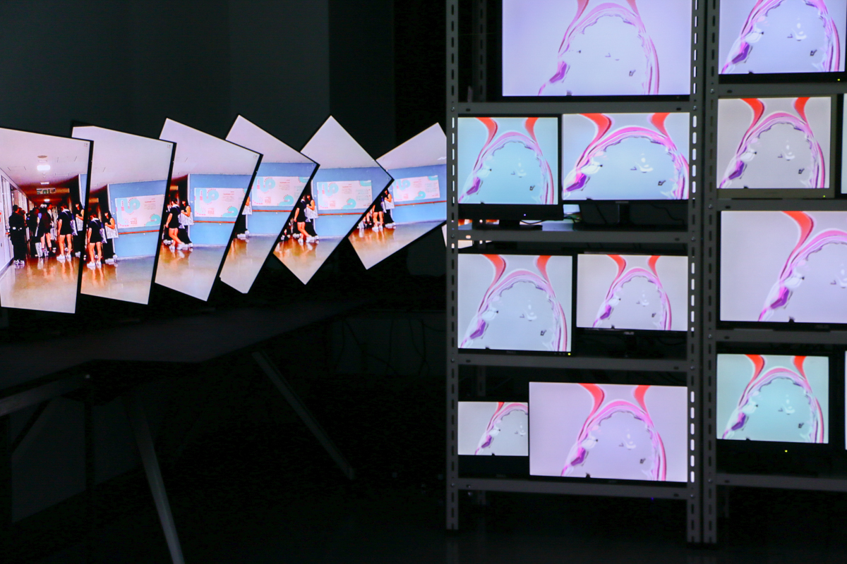 オープンキャンパス展示の様子